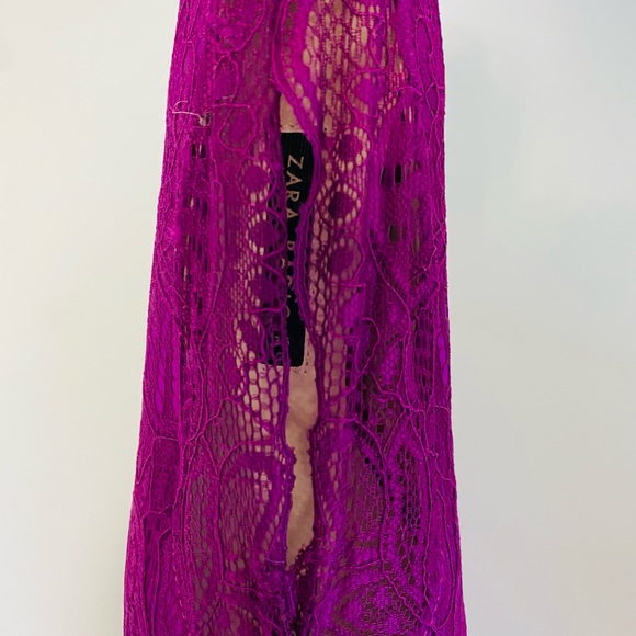 Zara Shoes Zara Pink Lace Pointy Heel Stilettos Poshmark